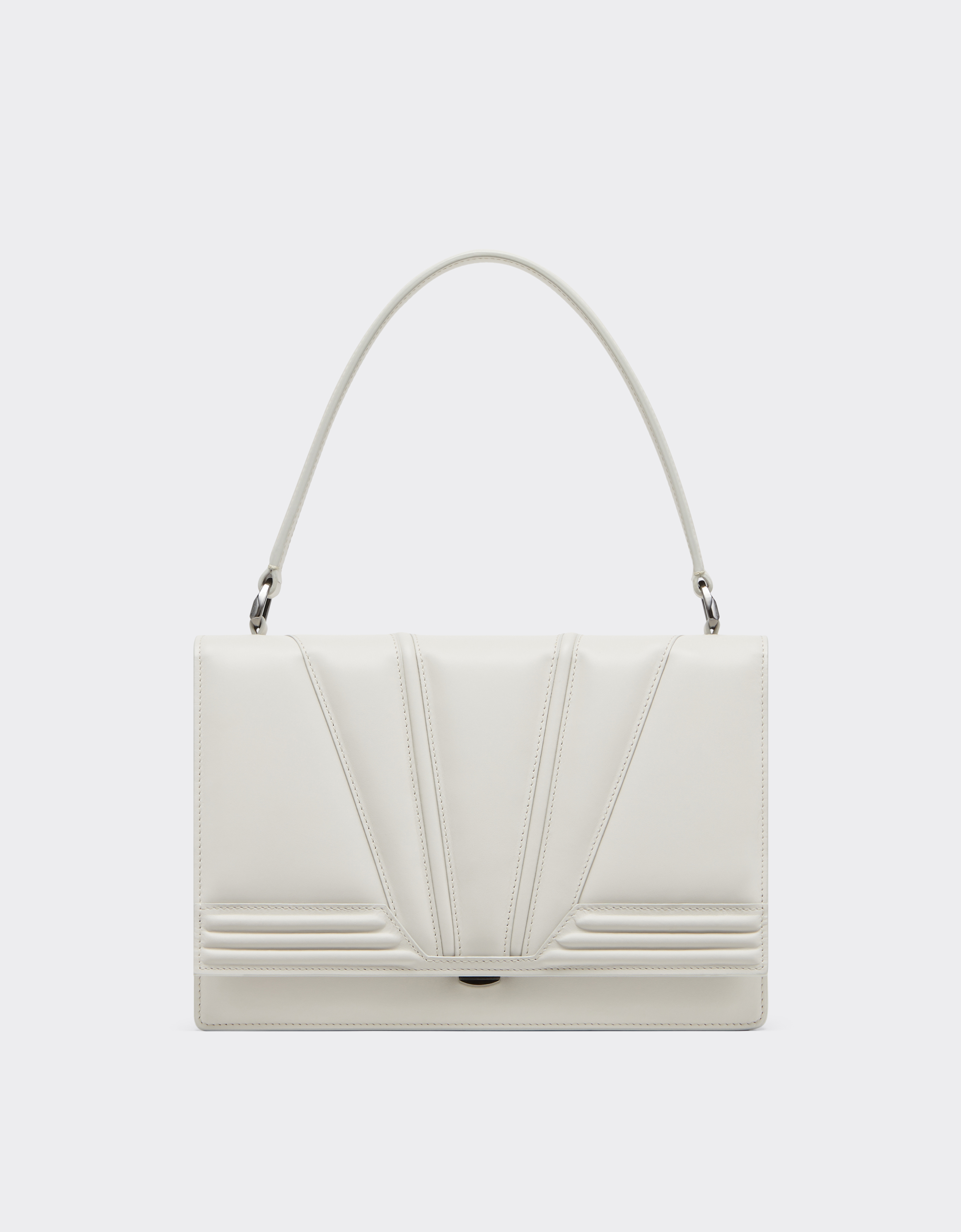 Ferrari Gt Handbag In Leather In Ecru