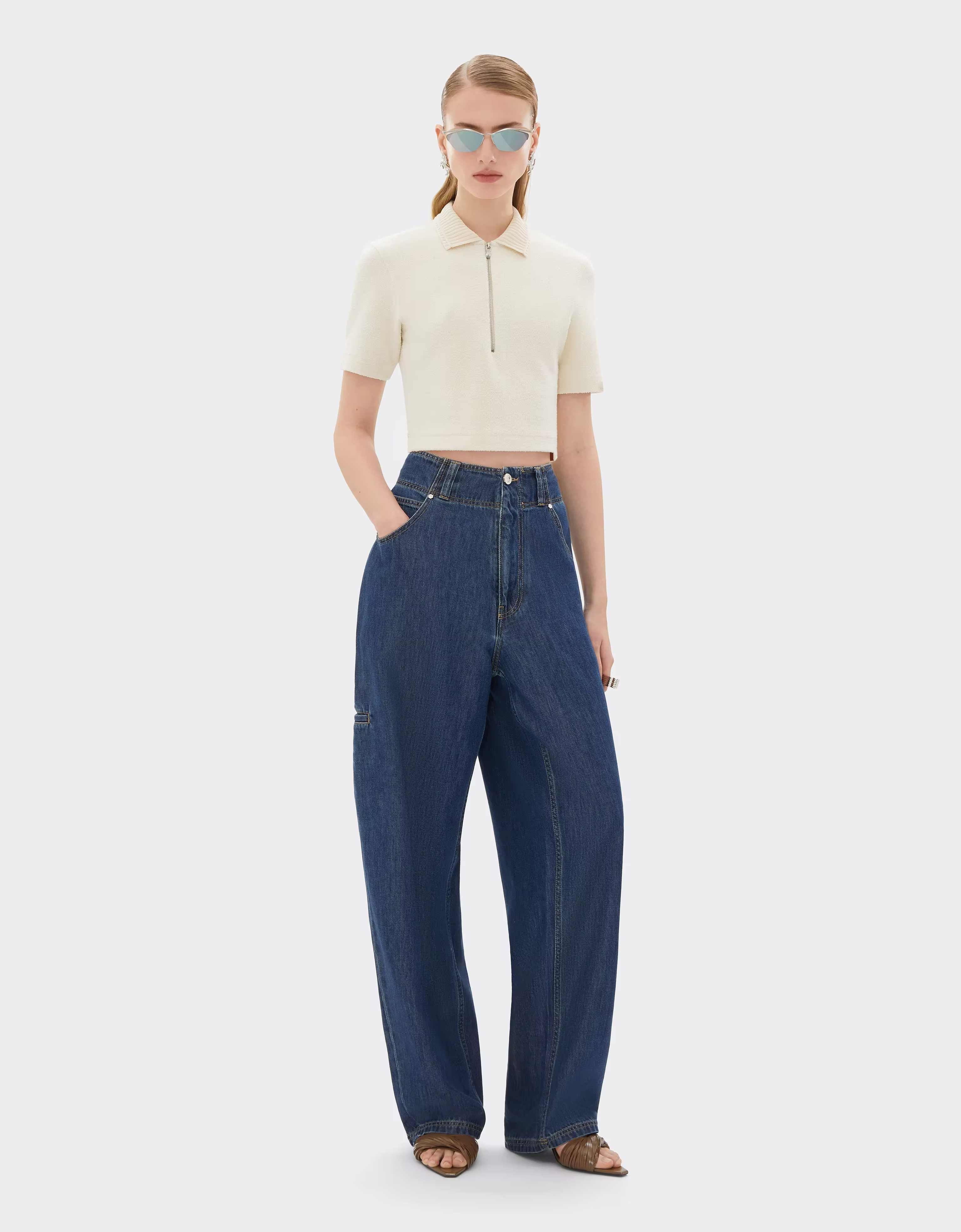 Ferrari Cotton-blend Bouclé Terry Polo Shirt In White