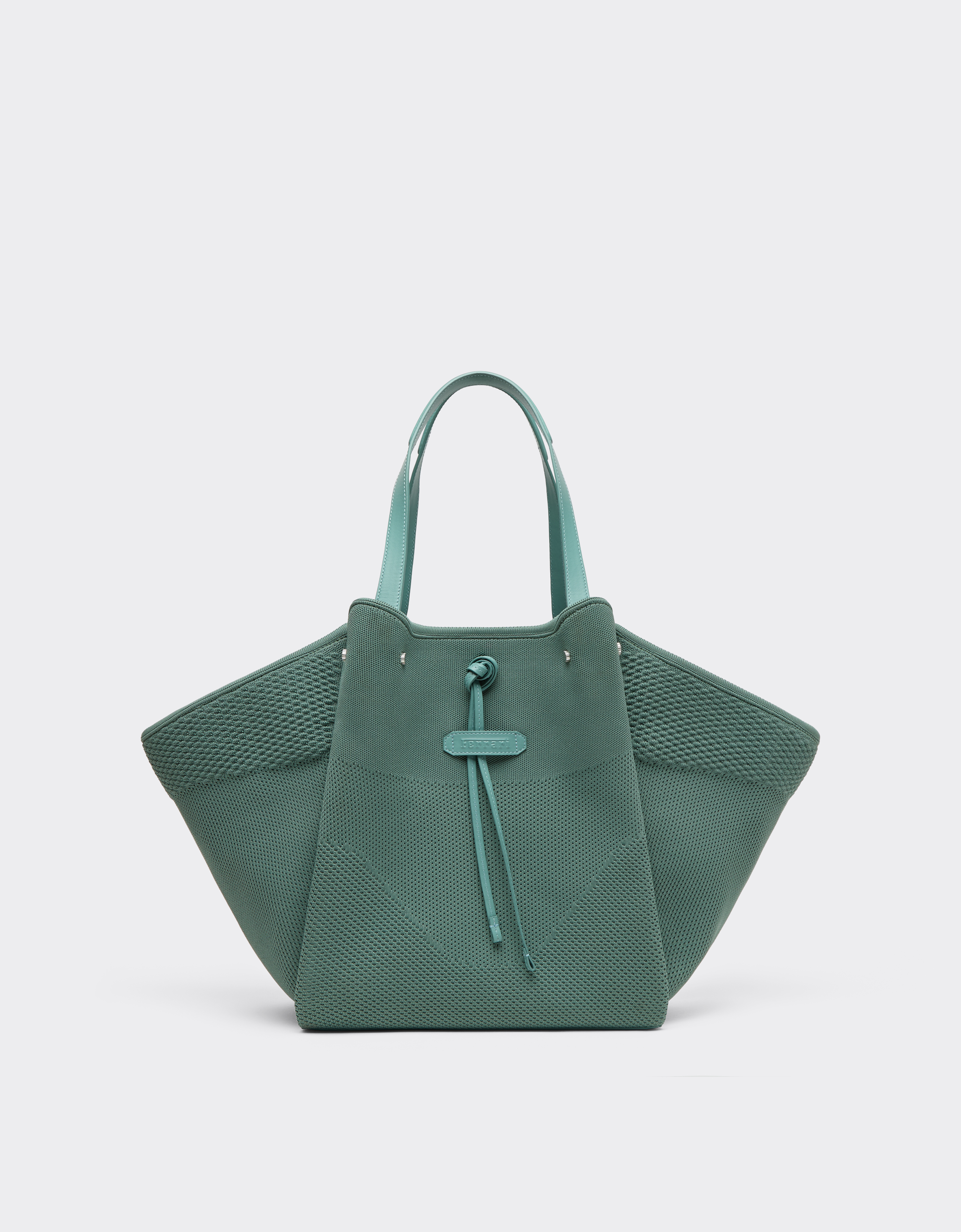 女士Verde GranitoKnitted and leather tote bag| 法拉利®