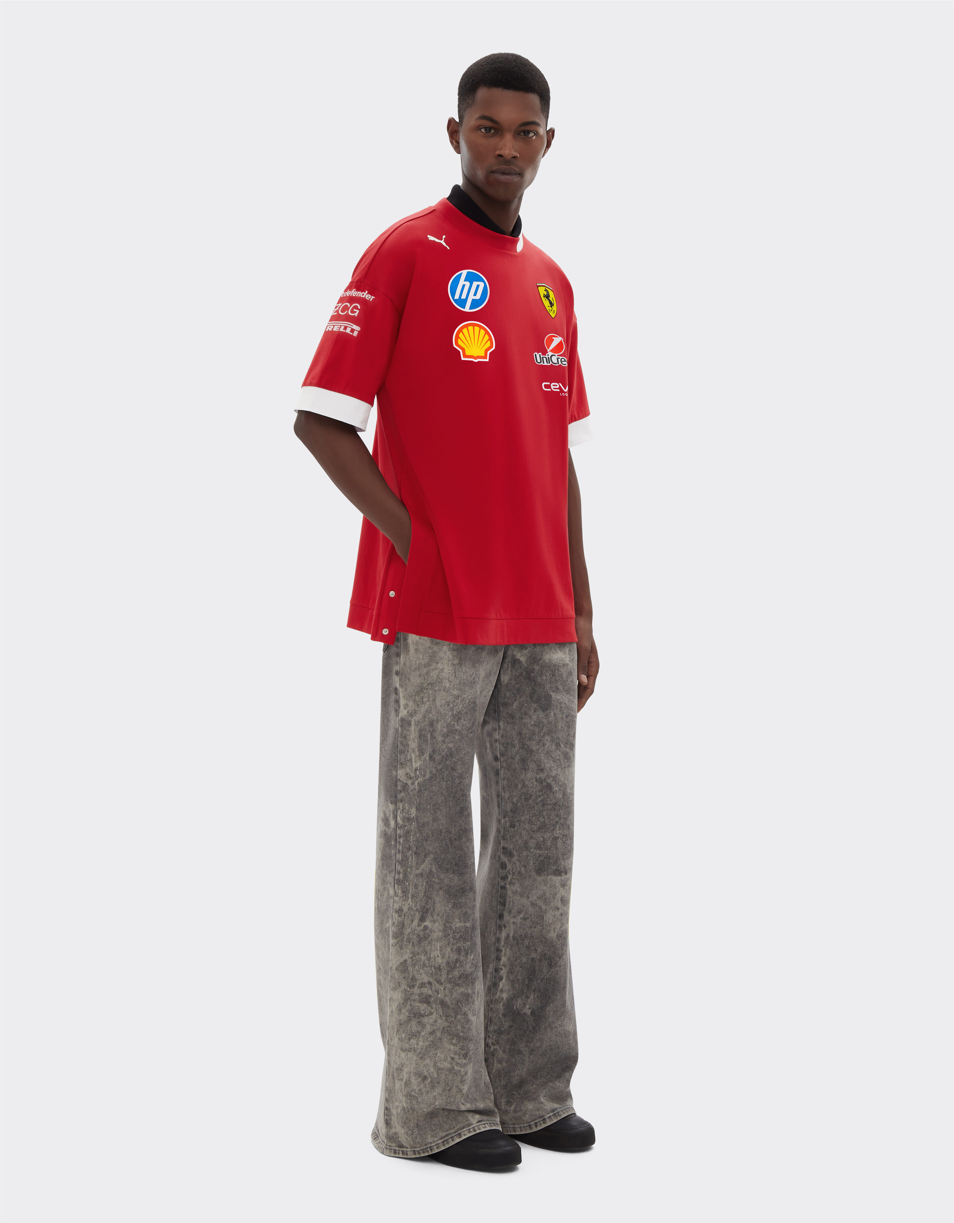 Ferrari Puma For Scuderia  Hp 2025 Drivers T-shirt In Racing Red