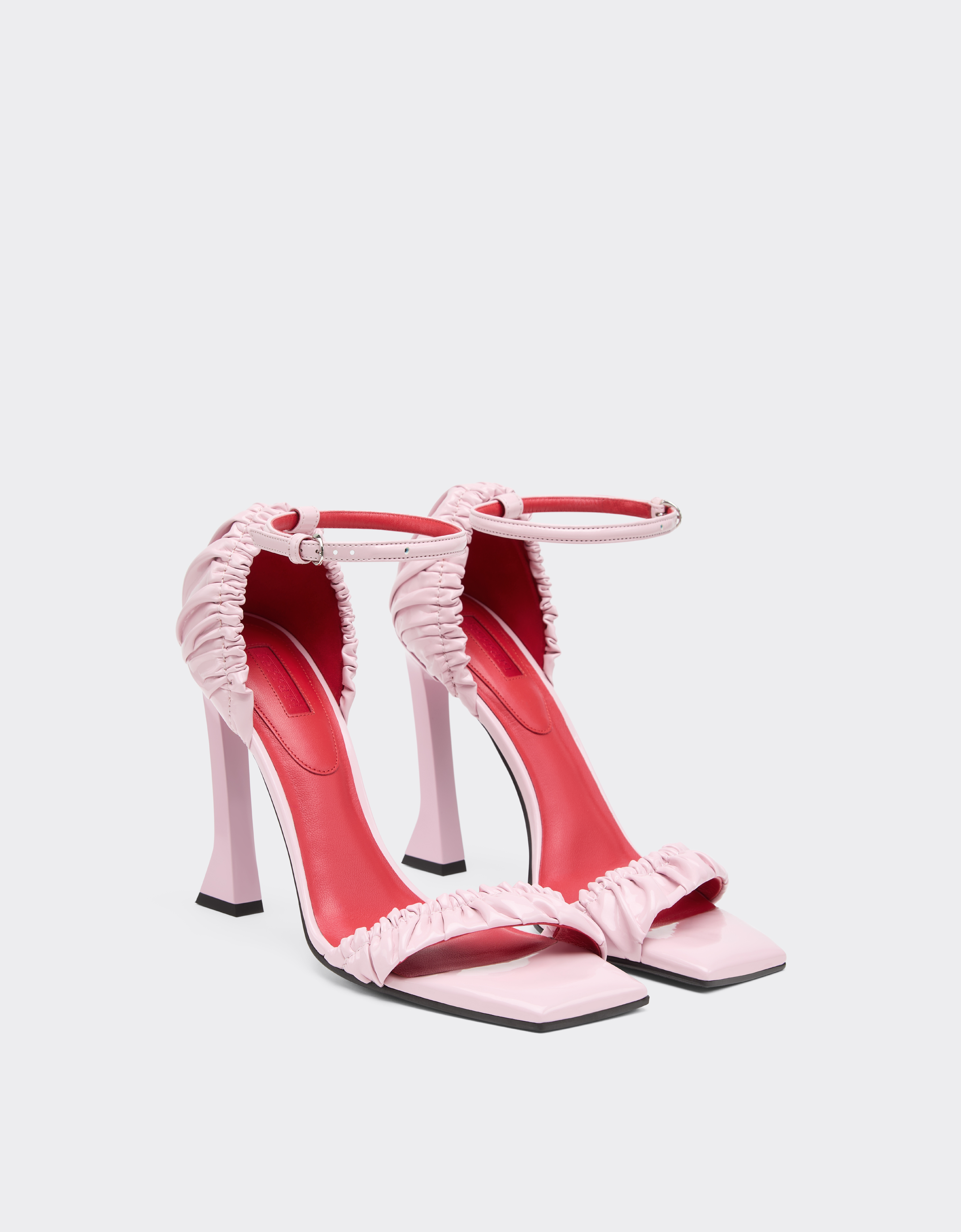 Ferrari Patent Leather High Heel Sandal With Strap