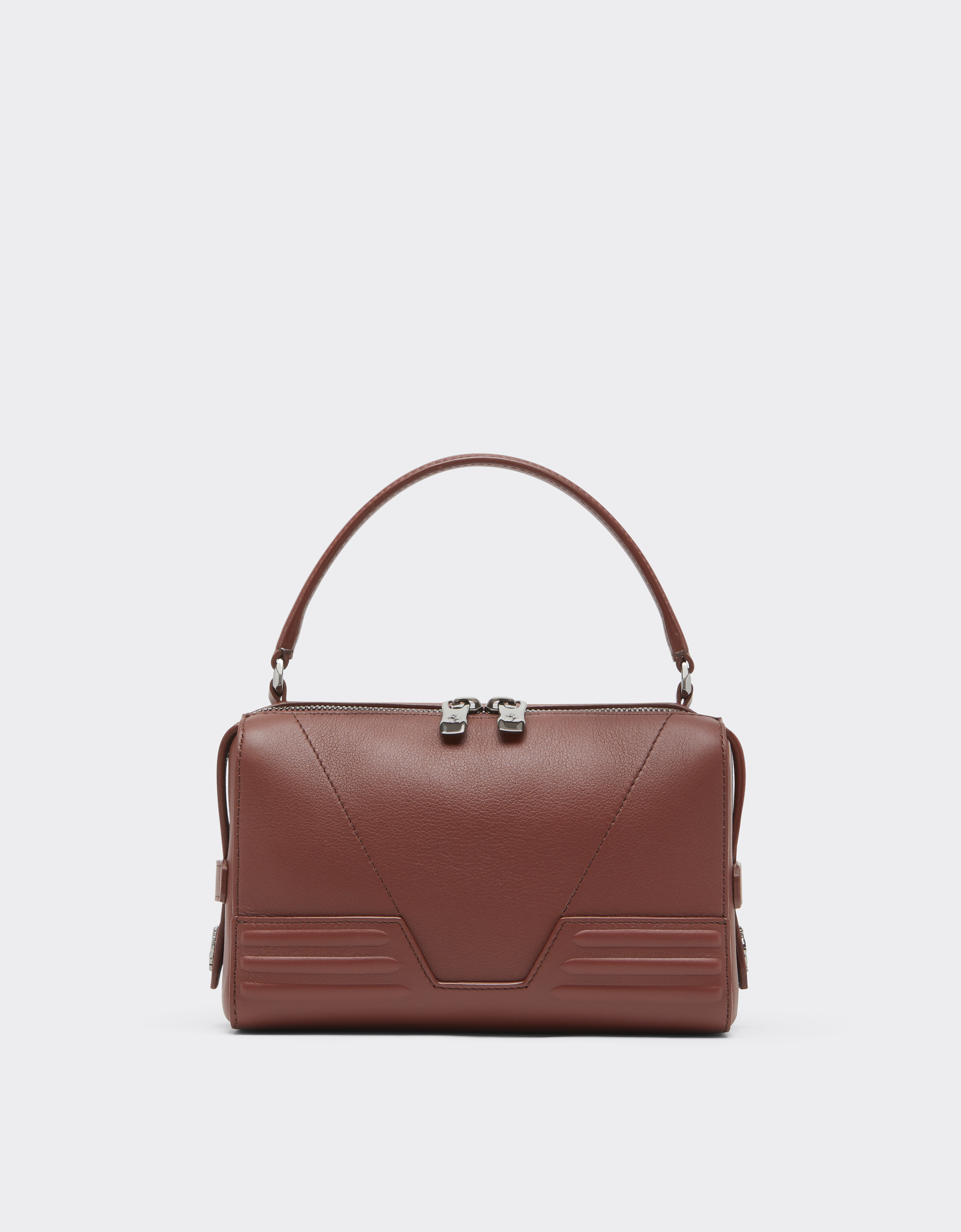 Ferrari Gt Soft Mini Leather Bag In Brown
