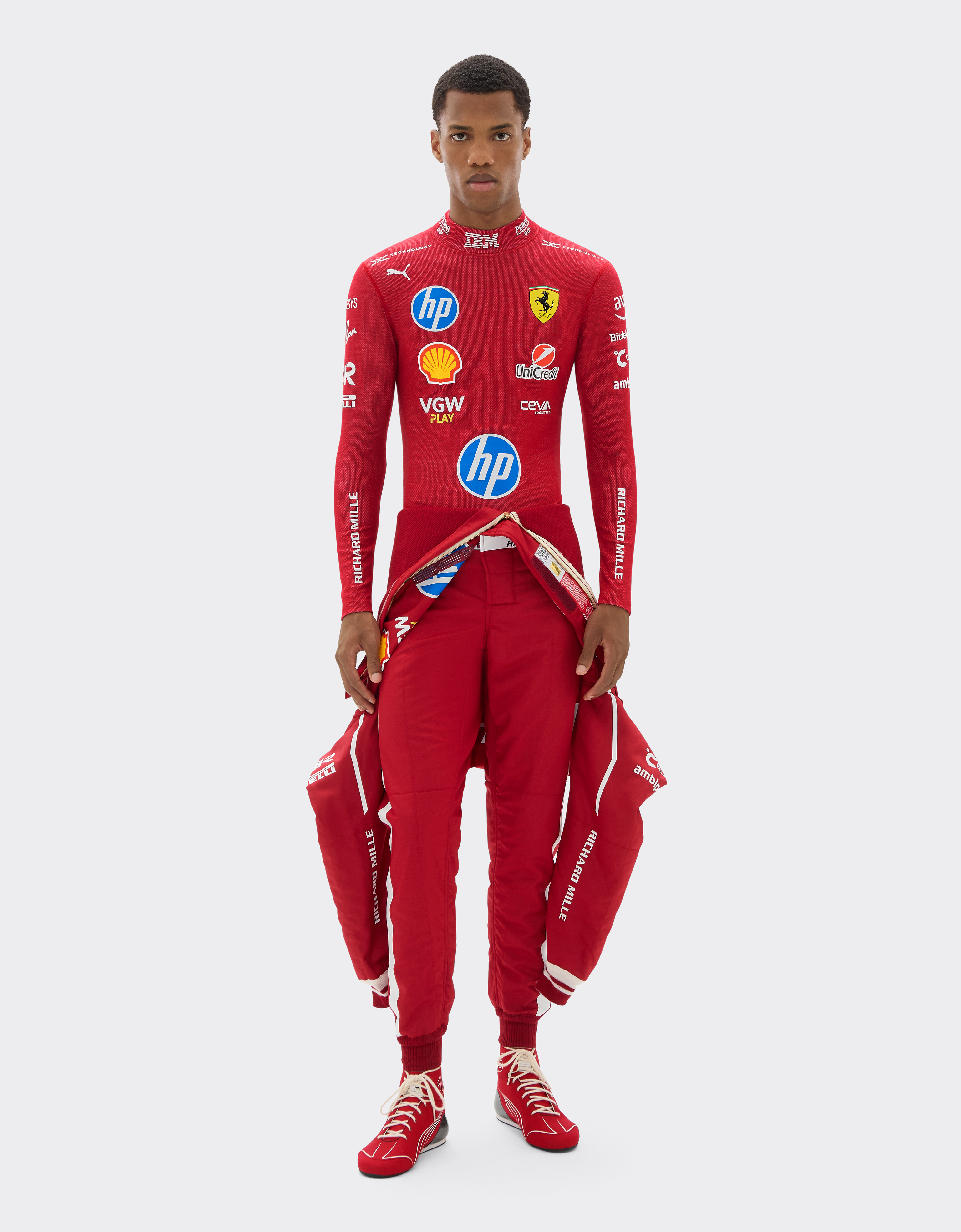  Ferrari Traje Interior De Carreras Puma De Charles Leclerc Para La Scuderia Ferrari -  Artículos F1 Rojo Xs/s 