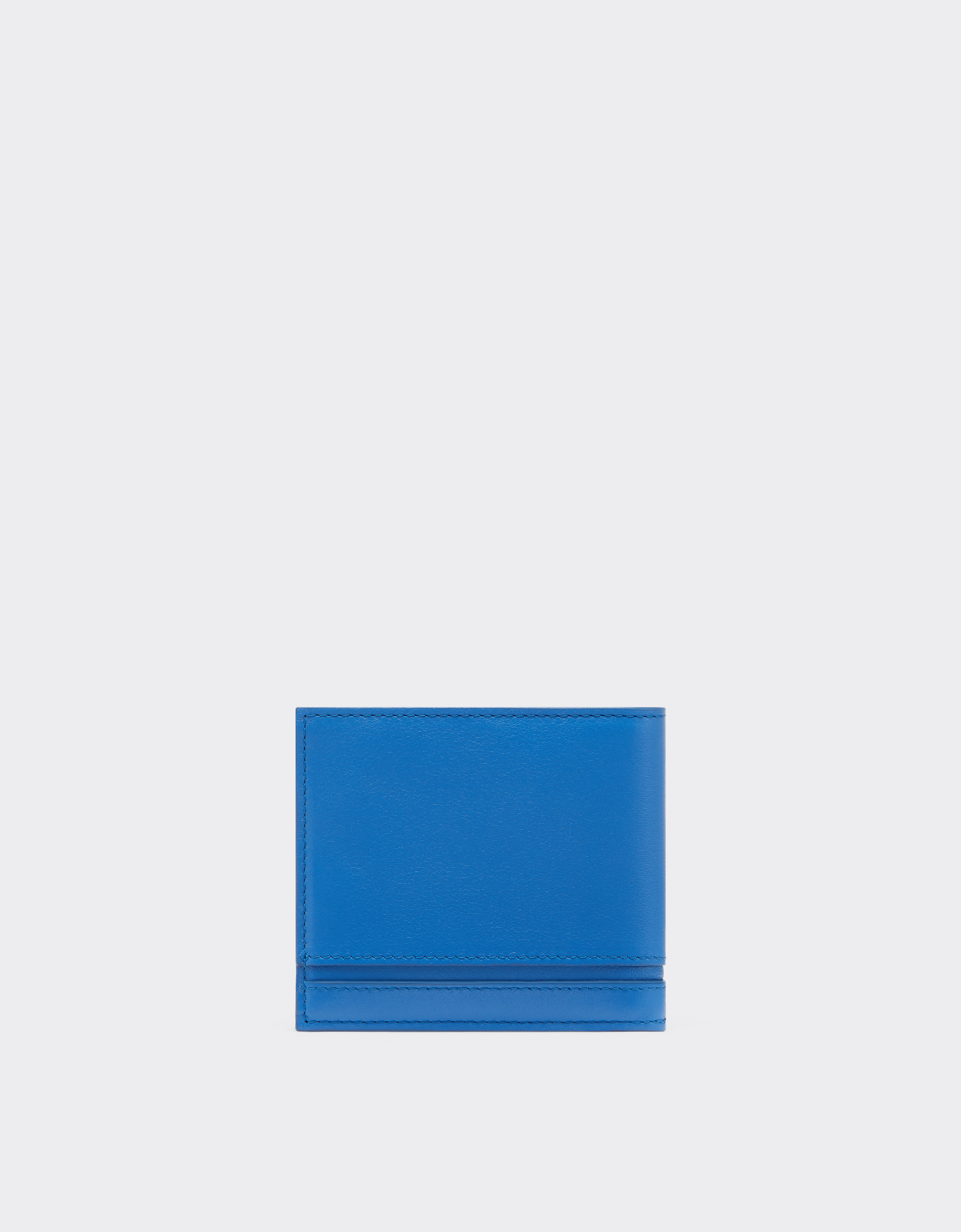 Ferrari Horizontal Wallet In Smooth Nappa Leather In Klein Blue