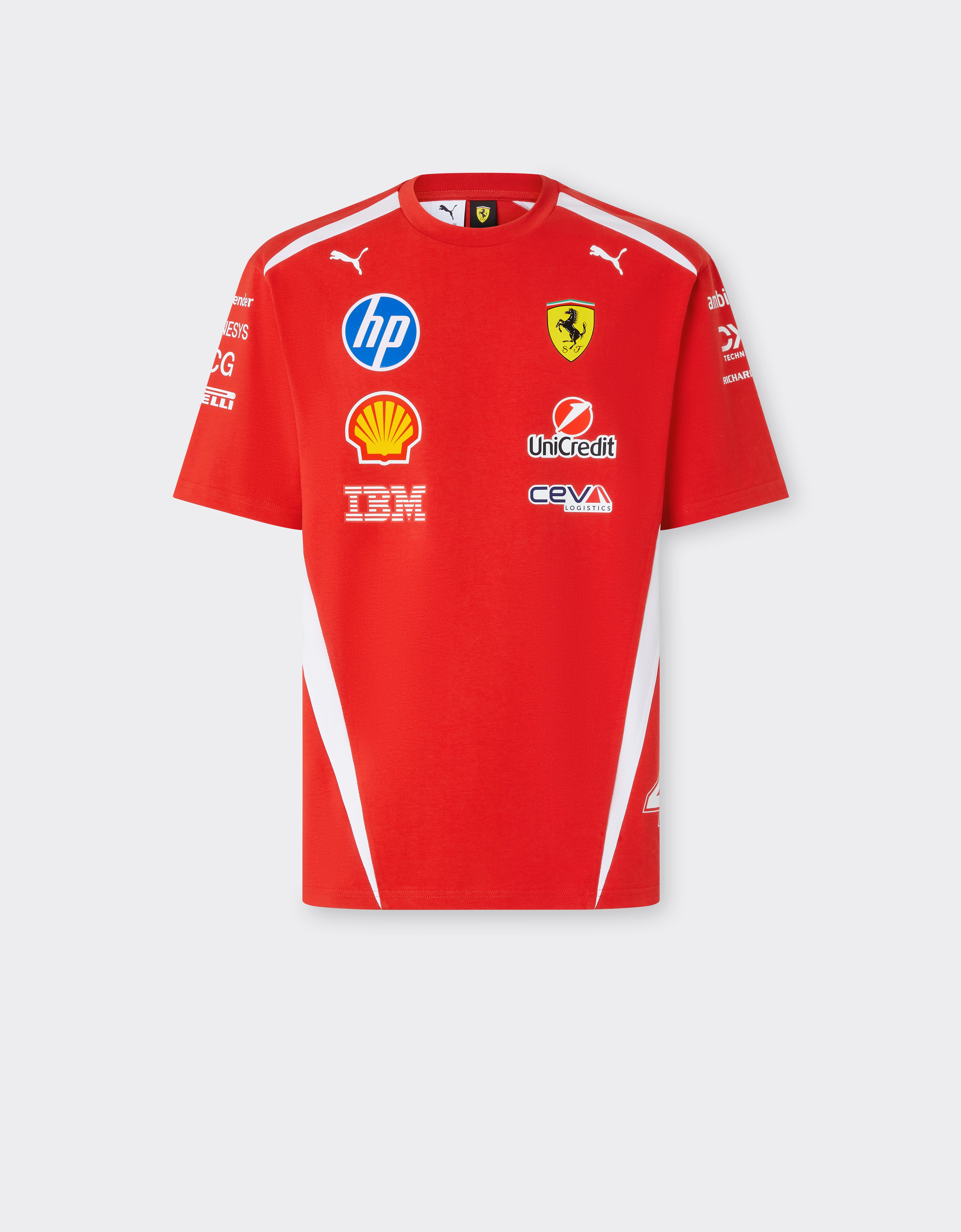 Ferrari Hamilton Replica Drivers Authentic 2026 Puma For Scuderia Hp T-shirt In Red