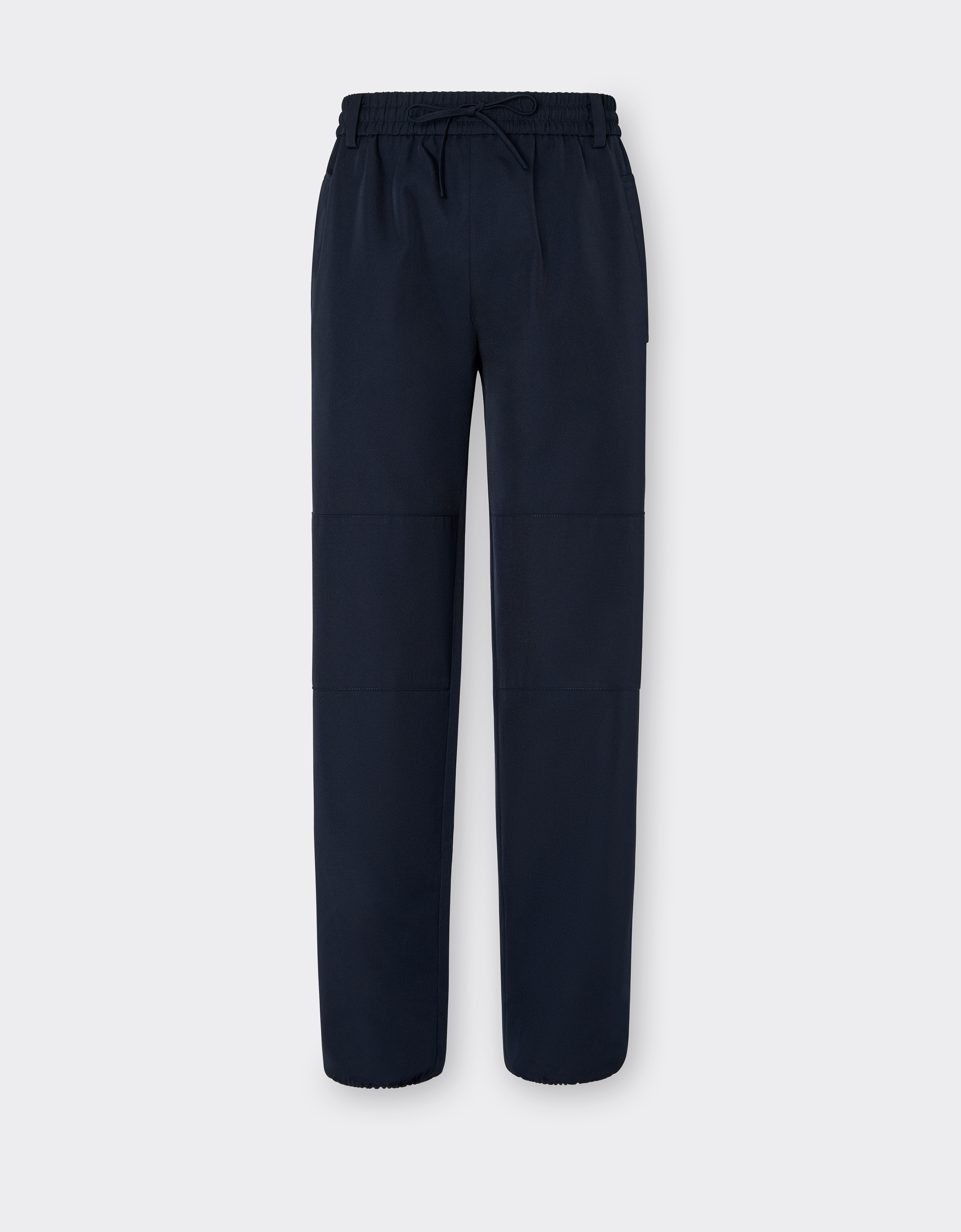 Ferrari Cargo Trousers In Recycled Cotton-blend Twill In Navy