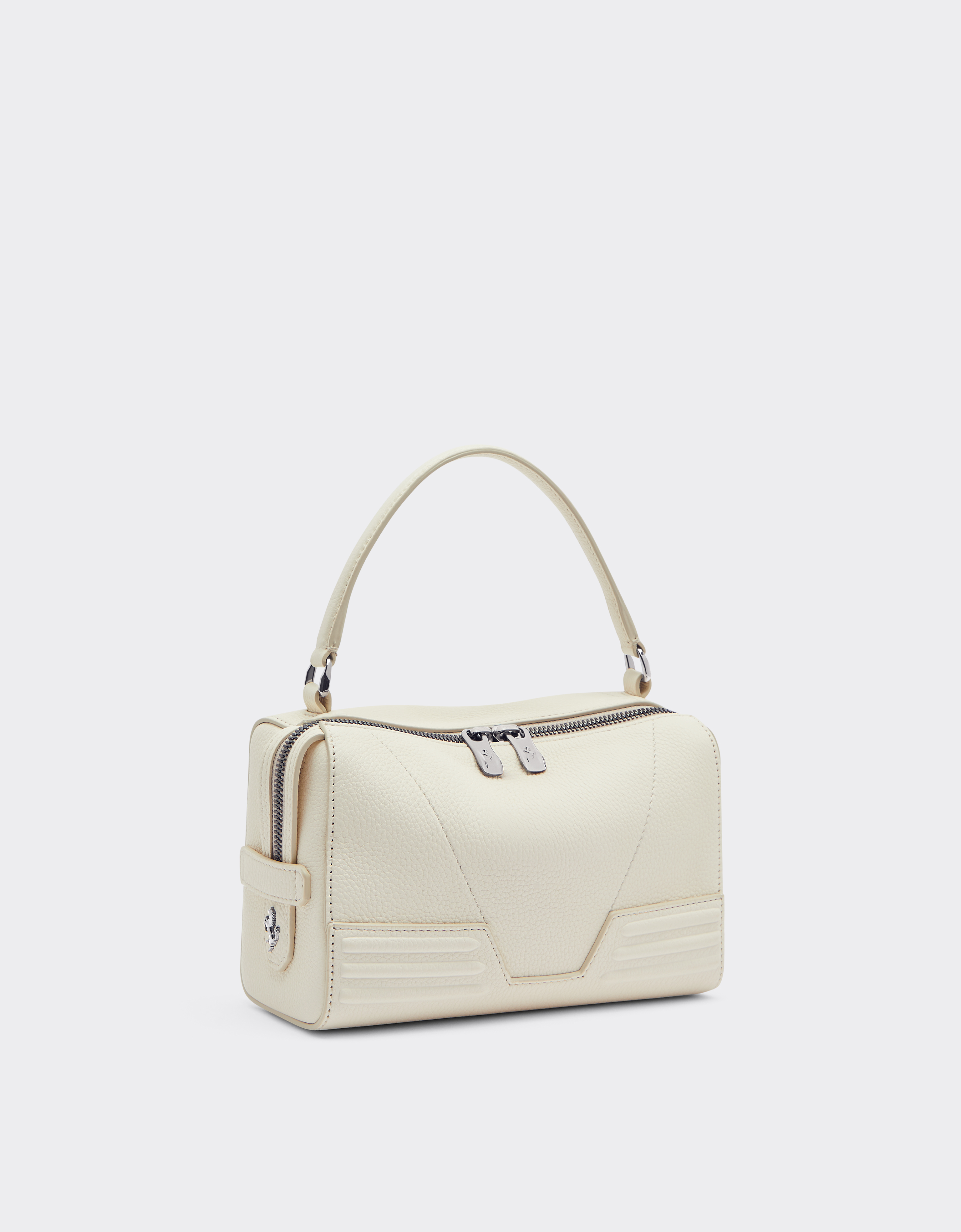 Ferrari Gt Soft Micro Bag In Grained Leather In Ivory